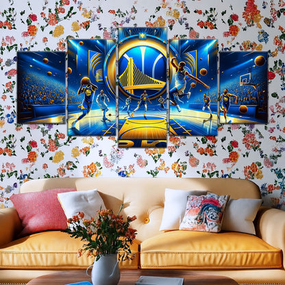 Basketball Canvas Wall Art - BK5047 - Golden State Warriors