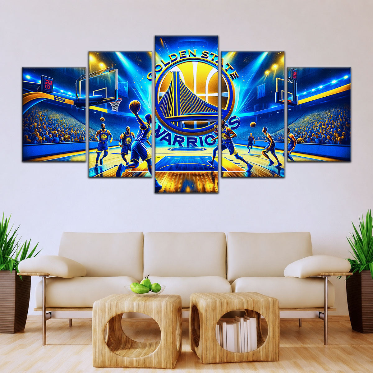 Basketball Canvas Wall Art - BK5048 - Golden State Warriors