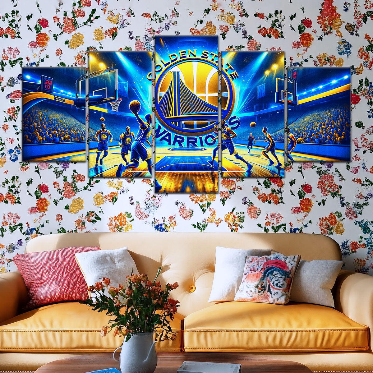 Basketball Canvas Wall Art - BK5048 - Golden State Warriors