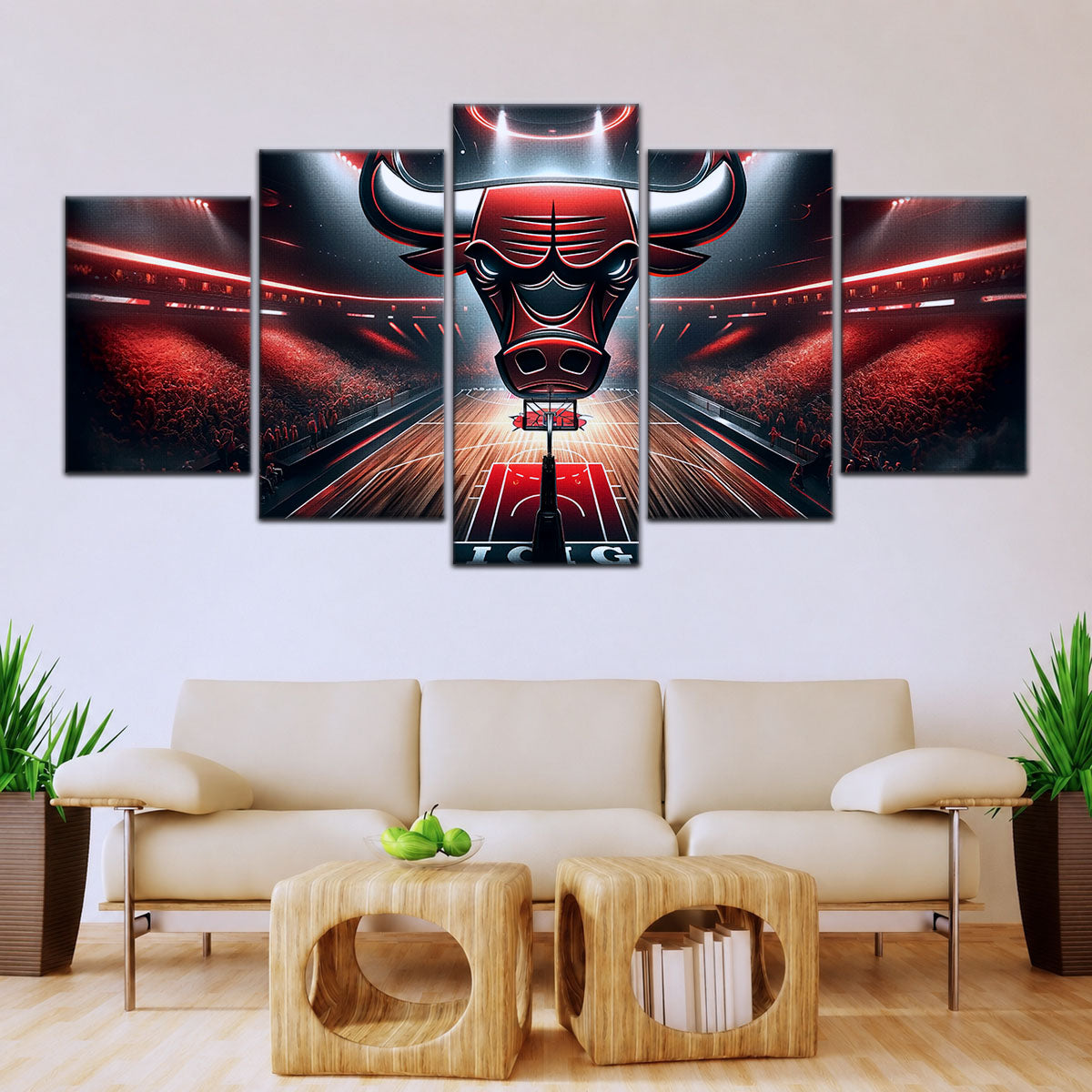 Basketball Canvas Wall Art - BK5049 - Chicago Bulls