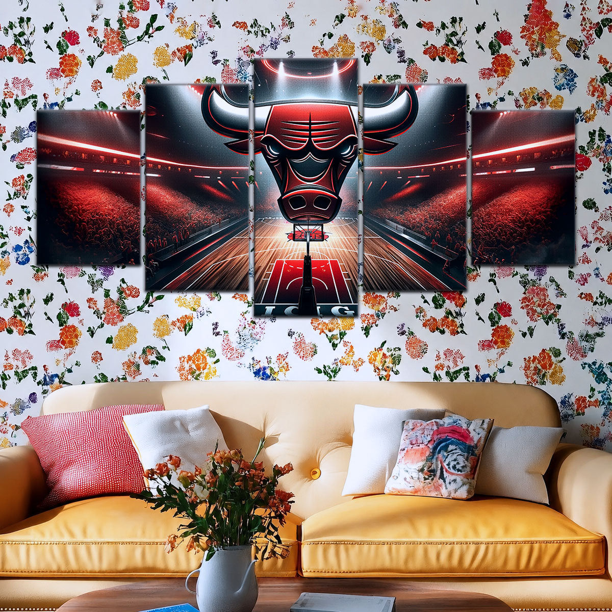 Basketball Canvas Wall Art - BK5049 - Chicago Bulls