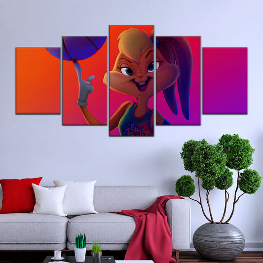 Basketball Wall Art - BK5052 - Lola Bunny Dominates the Court - Basketball Poster - Basketball Canvas