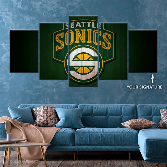 Basketball Wall Art - BK5061 - Seattle Supersonics Sports - Basketball Poster - Basketball Canvas