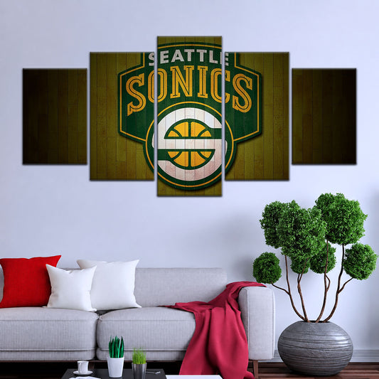 Basketball Wall Art - BK5063 - Seattle Supersonics Sports - Basketball Poster - Basketball Canvas