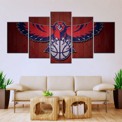 Basketball Canvas Wall Art - BK5065 - Atlanta Hawks Sports