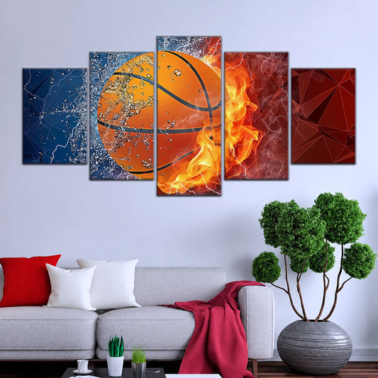 Basketball Wall Art - BK5070 - Dynamic Basketball - Basketball Poster - Basketball Canvas