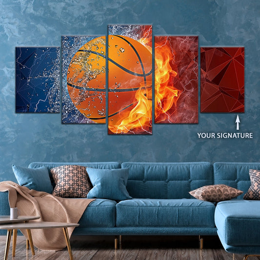 Basketball Wall Art - BK5070 - Dynamic Basketball - Basketball Poster - Basketball Canvas