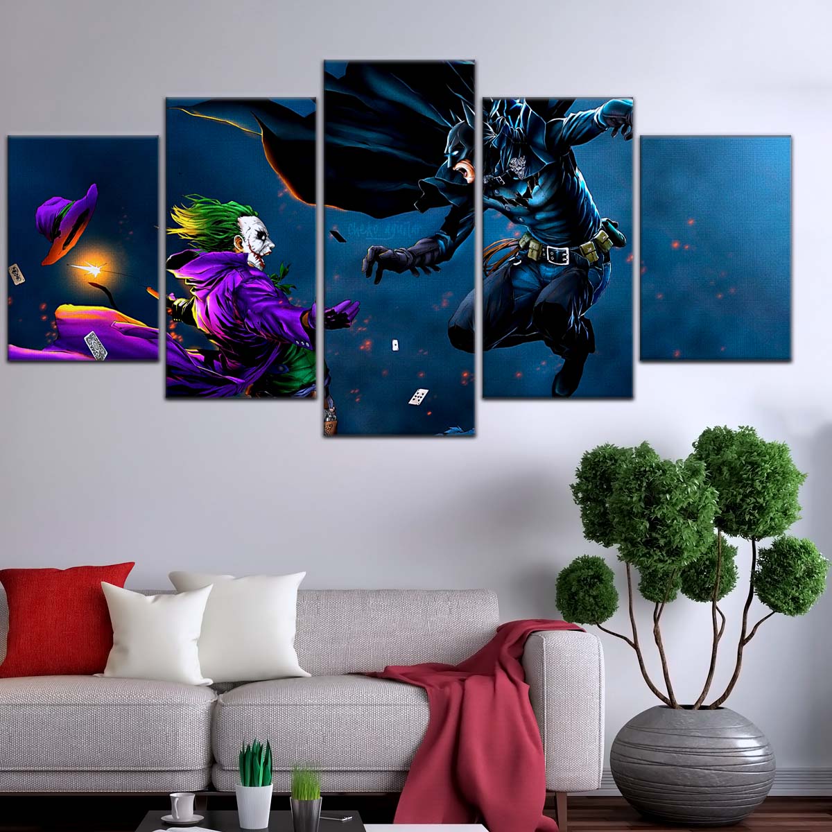 DC Wall Art - DCEU5028 - DC Comics - Joker vs Batman - DC Extended Universe Poster - DC Extended Universe Canvas
