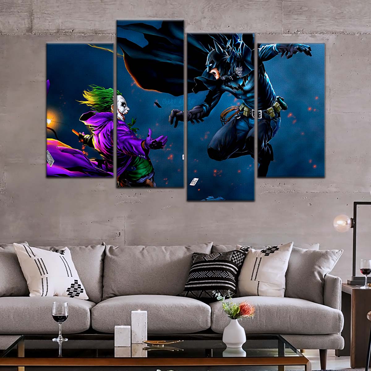 DC Wall Art - DCEU5028 - DC Comics - Joker vs Batman - DC Extended Universe Poster - DC Extended Universe Canvas