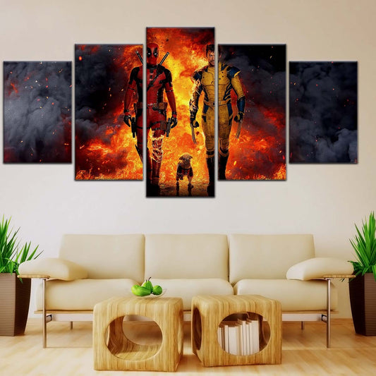 DC Wall Art - DCEU5036 - Deadpool & Wolverine - DC Extended Universe Poster - DC Extended Universe Canvas