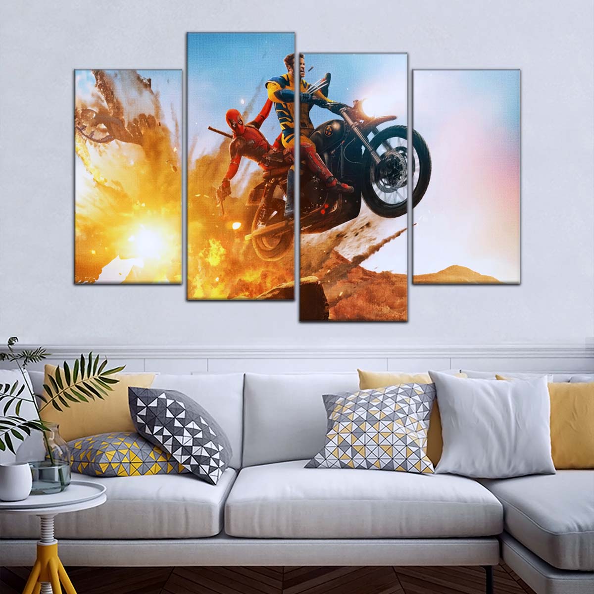 DC Wall Art - DCEU5038 - Deadpool & Wolverine Explosive Adventure - DC Extended Universe Poster - DC Extended Universe Canvas