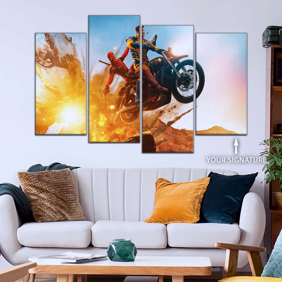 DC Wall Art - DCEU5038 - Deadpool & Wolverine Explosive Adventure - DC Extended Universe Poster - DC Extended Universe Canvas