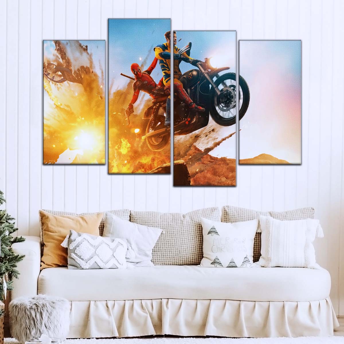 DC Wall Art - DCEU5038 - Deadpool & Wolverine Explosive Adventure - DC Extended Universe Poster - DC Extended Universe Canvas