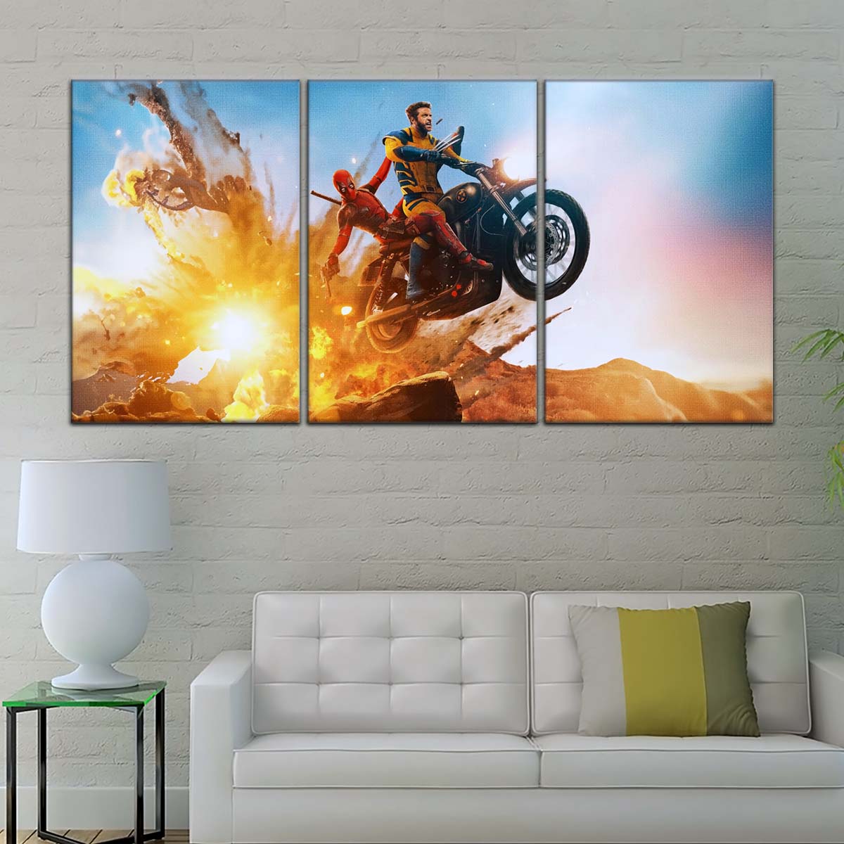 DC Wall Art - DCEU5038 - Deadpool & Wolverine Explosive Adventure - DC Extended Universe Poster - DC Extended Universe Canvas