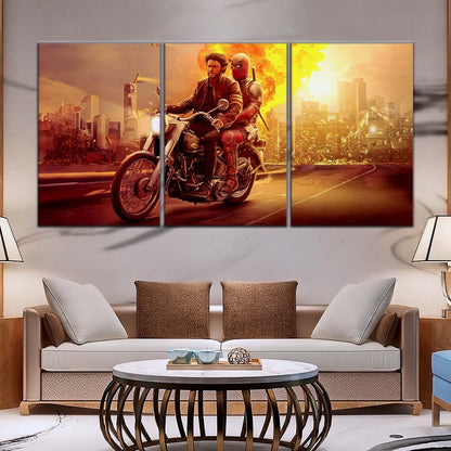 DC Wall Art - DCEU5039 - Deadpool & Wolverine Explosive Adventure - DC Extended Universe Poster - DC Extended Universe Canvas