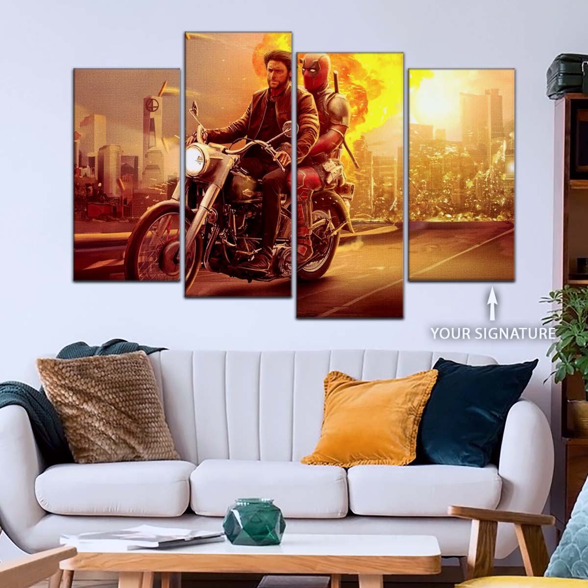 DC Wall Art - DCEU5039 - Deadpool & Wolverine Explosive Adventure - DC Extended Universe Poster - DC Extended Universe Canvas