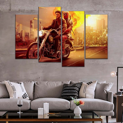 DC Wall Art - DCEU5039 - Deadpool & Wolverine Explosive Adventure - DC Extended Universe Poster - DC Extended Universe Canvas