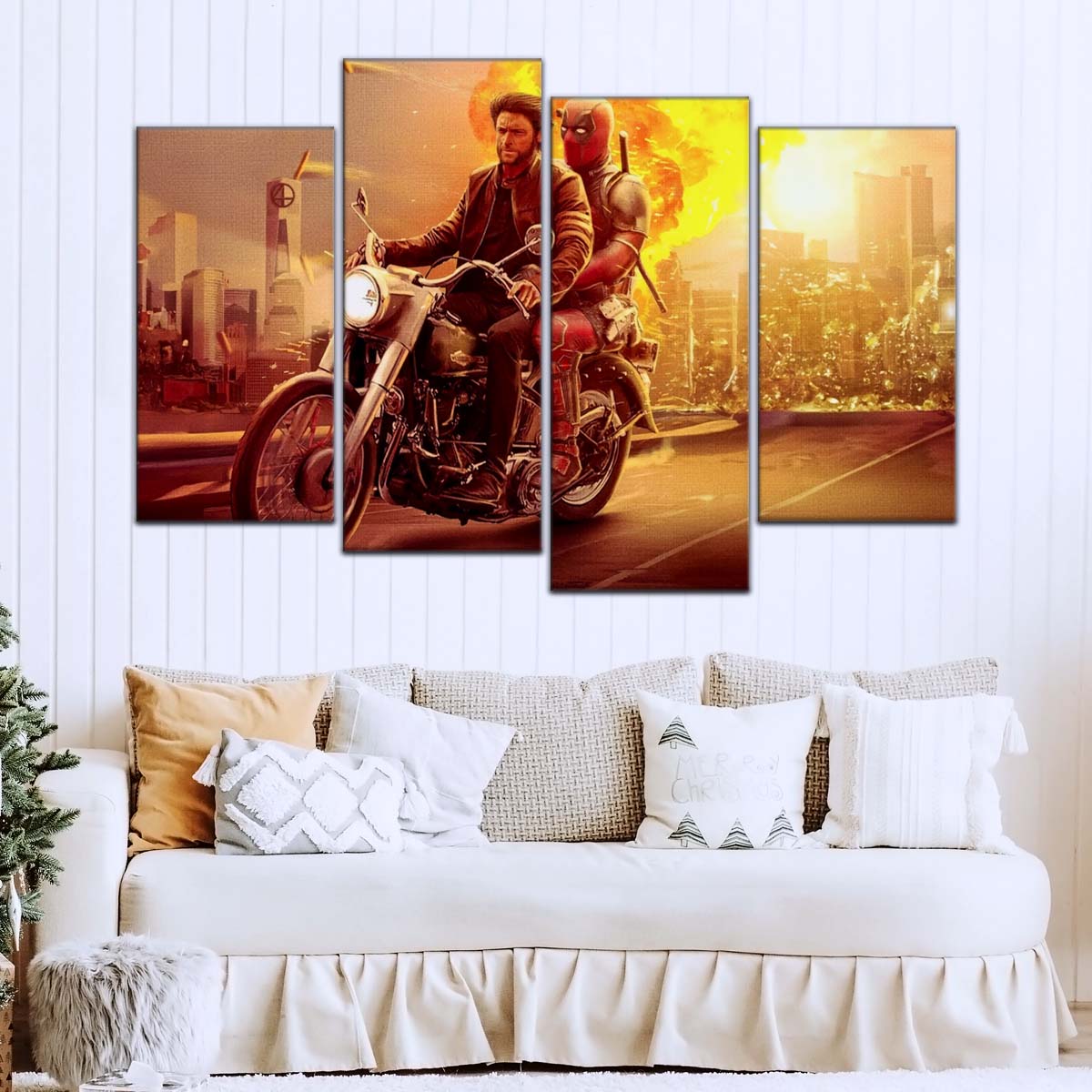 DC Wall Art - DCEU5039 - Deadpool & Wolverine Explosive Adventure - DC Extended Universe Poster - DC Extended Universe Canvas