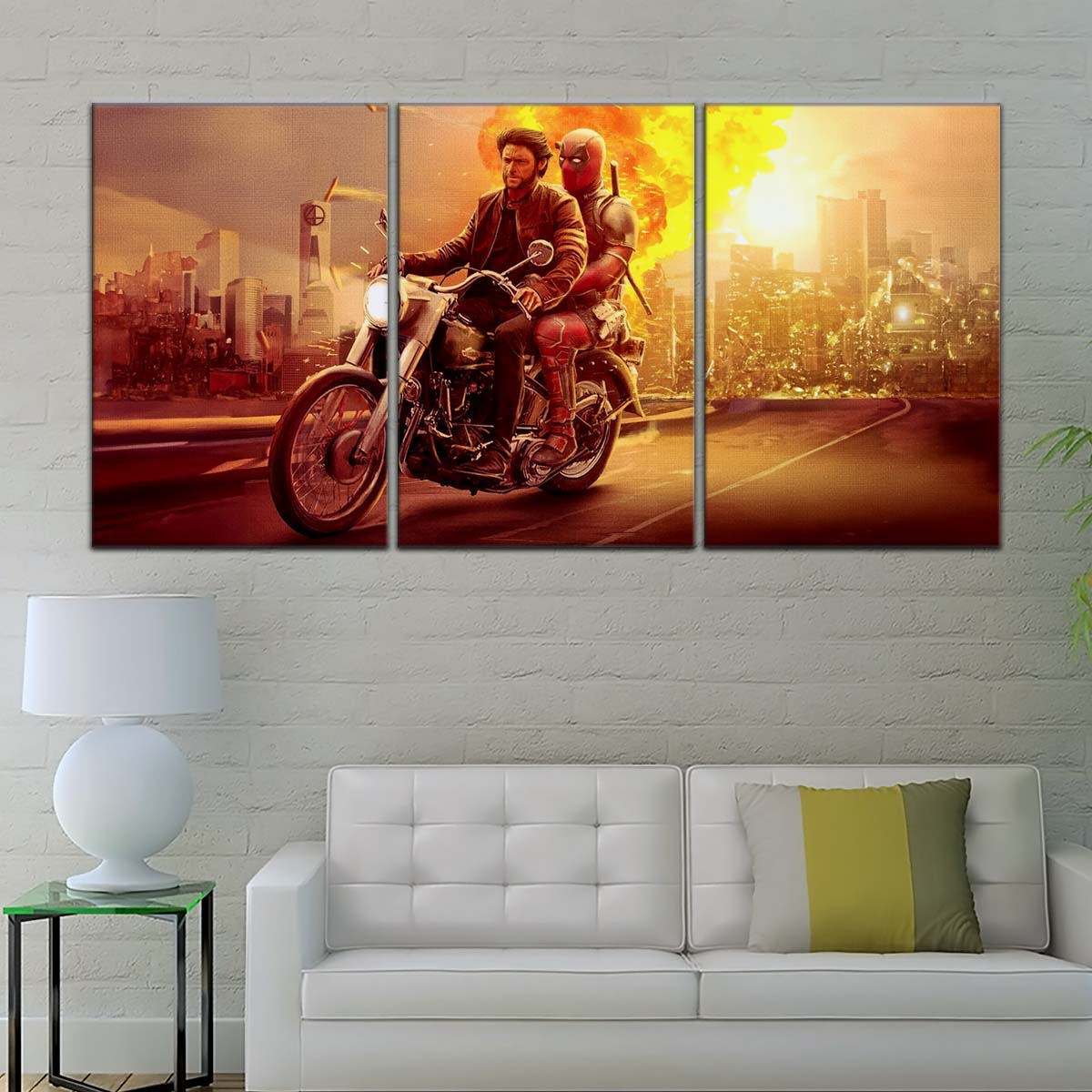 DC Wall Art - DCEU5039 - Deadpool & Wolverine Explosive Adventure - DC Extended Universe Poster - DC Extended Universe Canvas