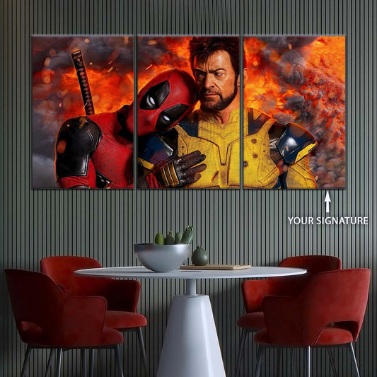 DC Wall Art - DCEU5041 - Deadpool & Wolverine - Heroes United in Action - DC Extended Universe Poster - DC Extended Universe Canvas