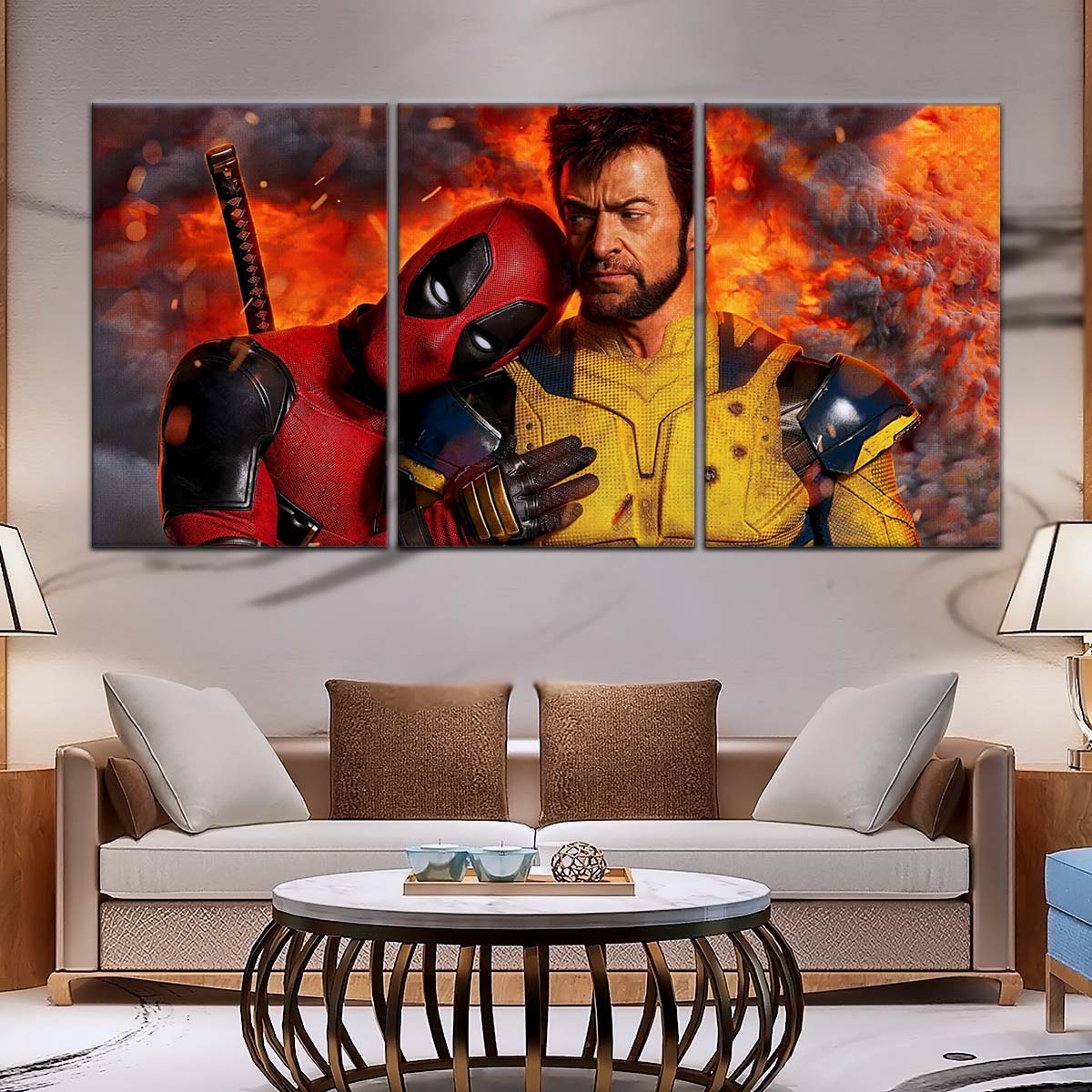 DC Wall Art - DCEU5041 - Deadpool & Wolverine - Heroes United in Action - DC Extended Universe Poster - DC Extended Universe Canvas