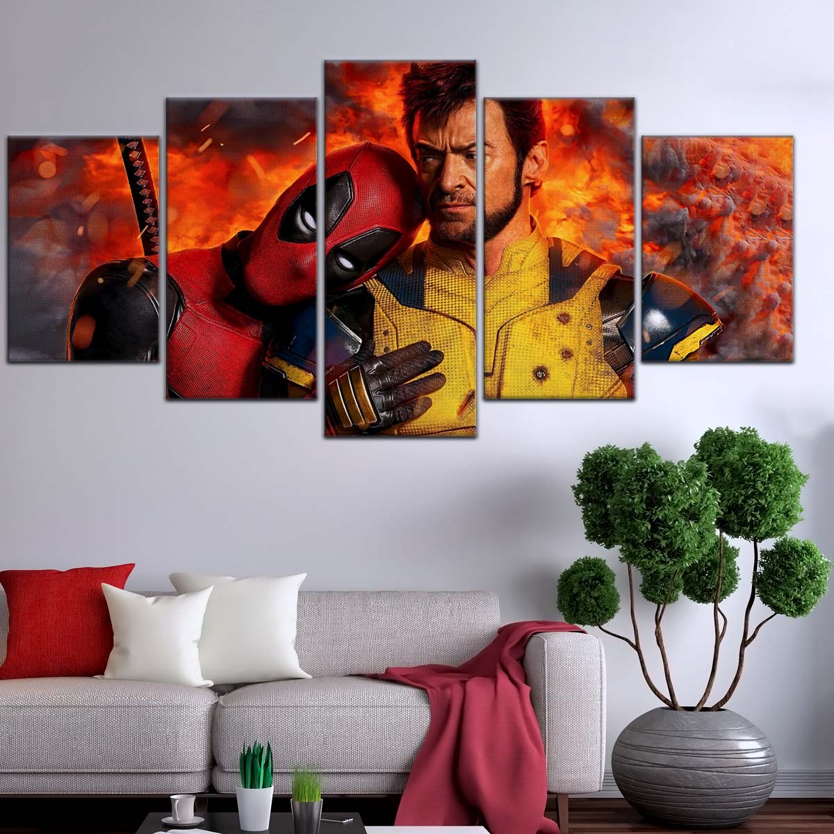 DC Wall Art - DCEU5041 - Deadpool & Wolverine - Heroes United in Action - DC Extended Universe Poster - DC Extended Universe Canvas