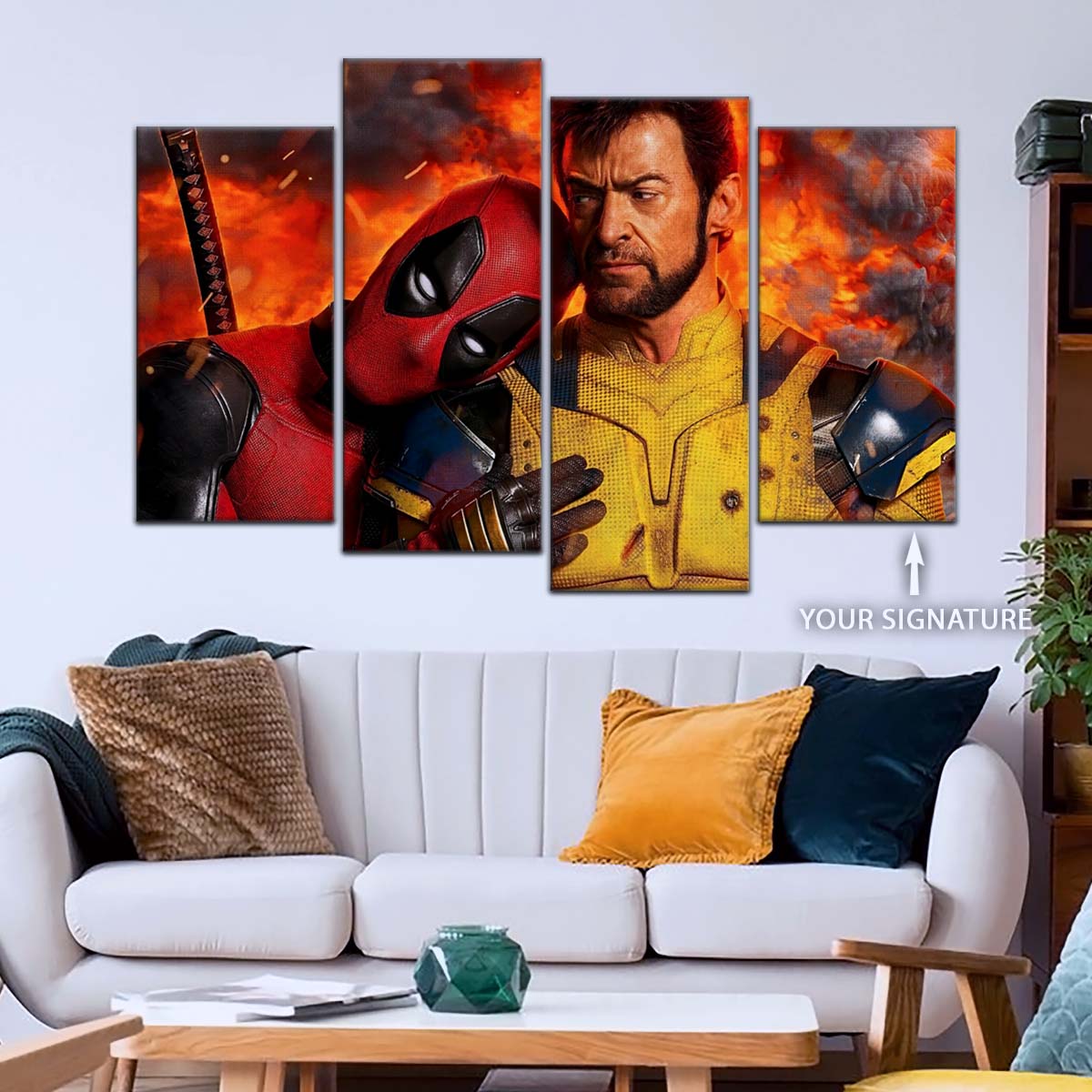 DC Wall Art - DCEU5041 - Deadpool & Wolverine - Heroes United in Action - DC Extended Universe Poster - DC Extended Universe Canvas