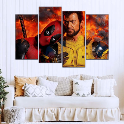 DC Wall Art - DCEU5041 - Deadpool & Wolverine - Heroes United in Action - DC Extended Universe Poster - DC Extended Universe Canvas