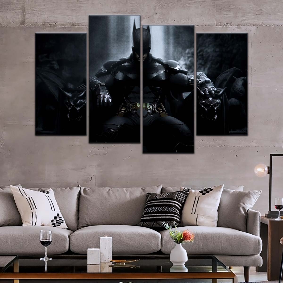 DC Wall Art - DCEU5044 - Batman - Dark Knight’s Throne from DC Comics - DC Extended Universe Poster - DC Extended Universe Canvas