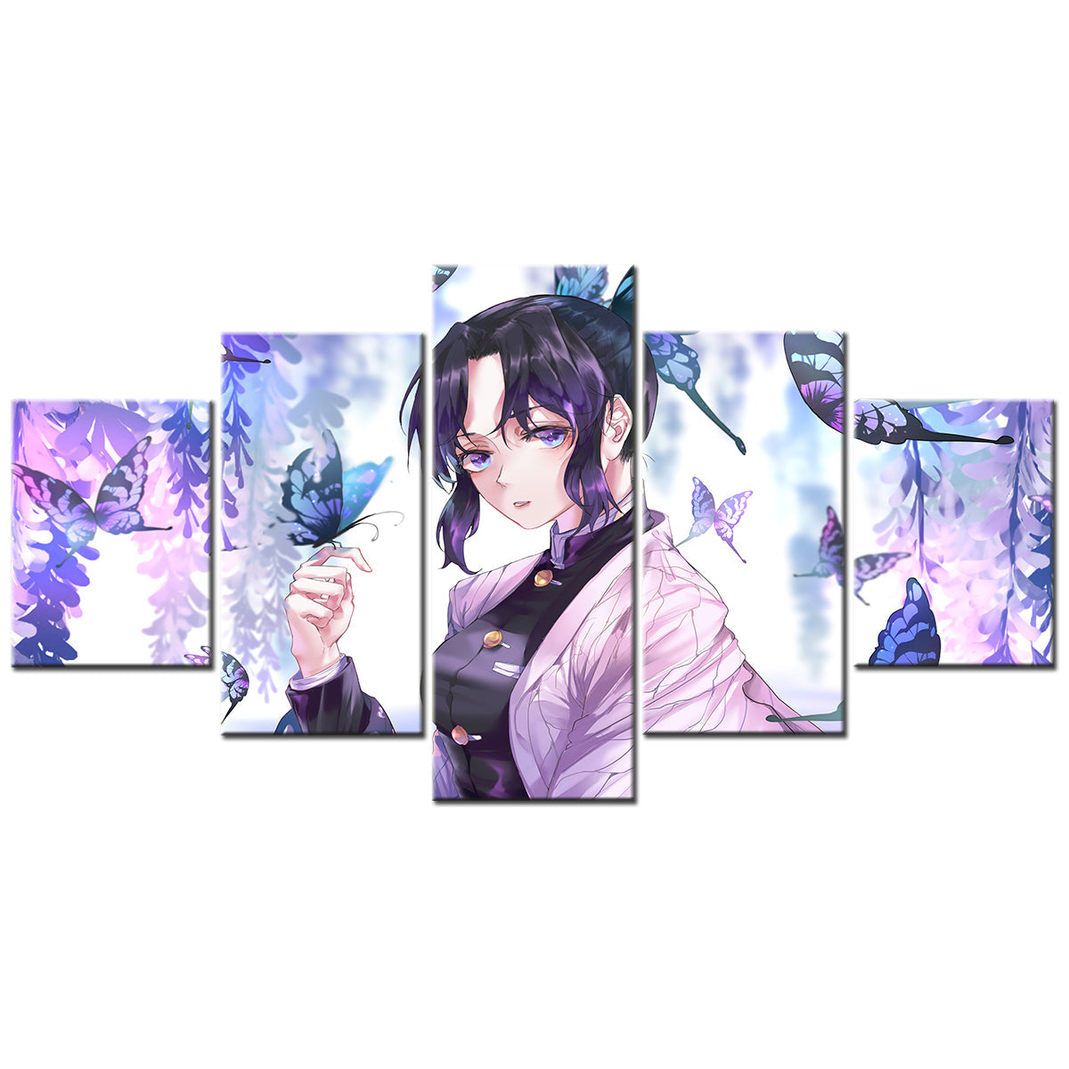 demon slayer - kimetsu no yaiba - 5 pieces wall art - kochou shinobu - demon slayer poster - demon slayer wall art