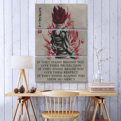Dragon Ball - 3 Piece Wall Art - DR029 - IF - Vegeto - Super Saiyan God - Dragon Ball Canvas