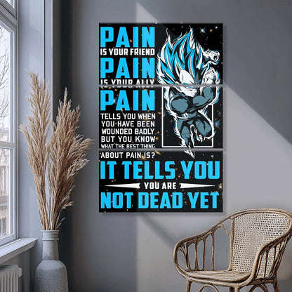 Dragon Ball - 3 Piece Wall Art - DR056 - Quitting Is Not - Vegeta - Super Saiyan Blue - Dragon Ball Canvas