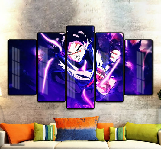 Dragon Ball - 5 Pieces Wall Art - Black Goku - Printed Wall Pictures Home Decor - Dragon Ball Poster - Dragon Ball Canvas