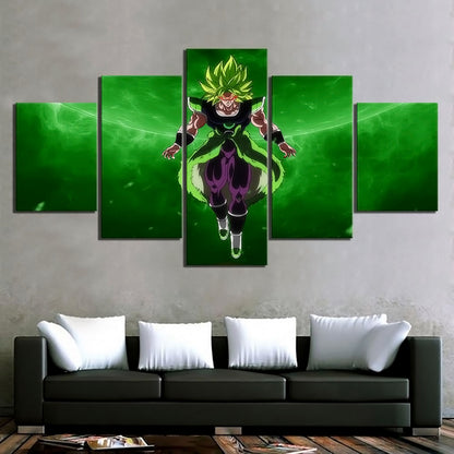 Dragon Ball - 5 Pieces Wall Art - Super Broly - Printed Wall Pictures Home Decor - Dragon Ball Poster - Dragon Ball Canvas
