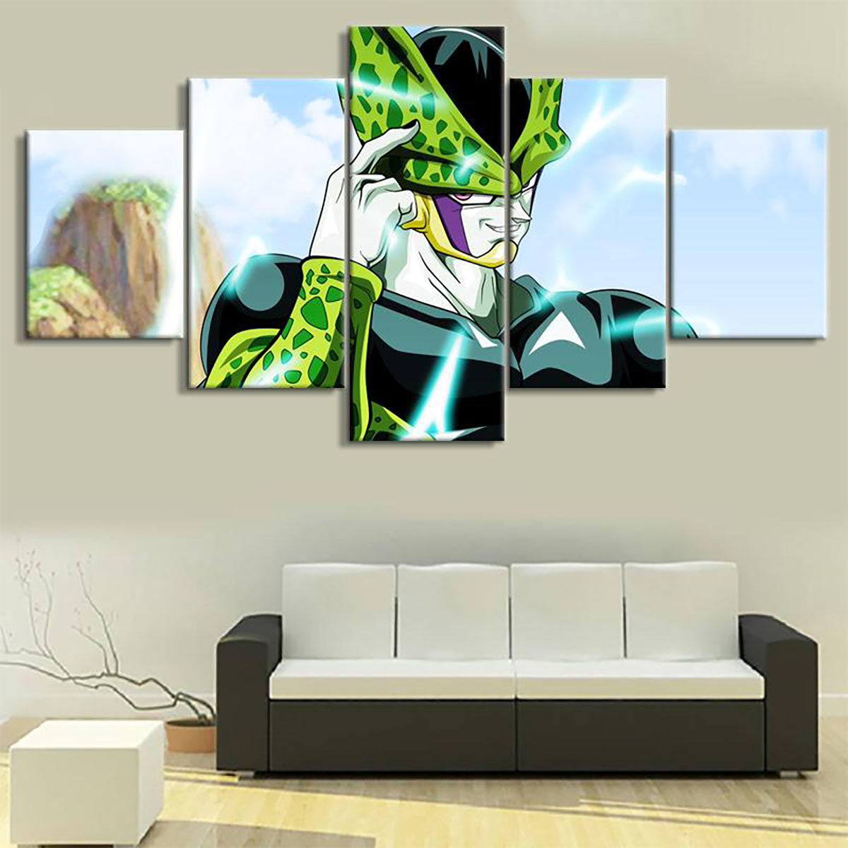 Dragon Ball - 5 Pieces Wall Art - Cell - Printed Wall Pictures Home Decor - Dragon Ball Poster - Dragon Ball Canvas