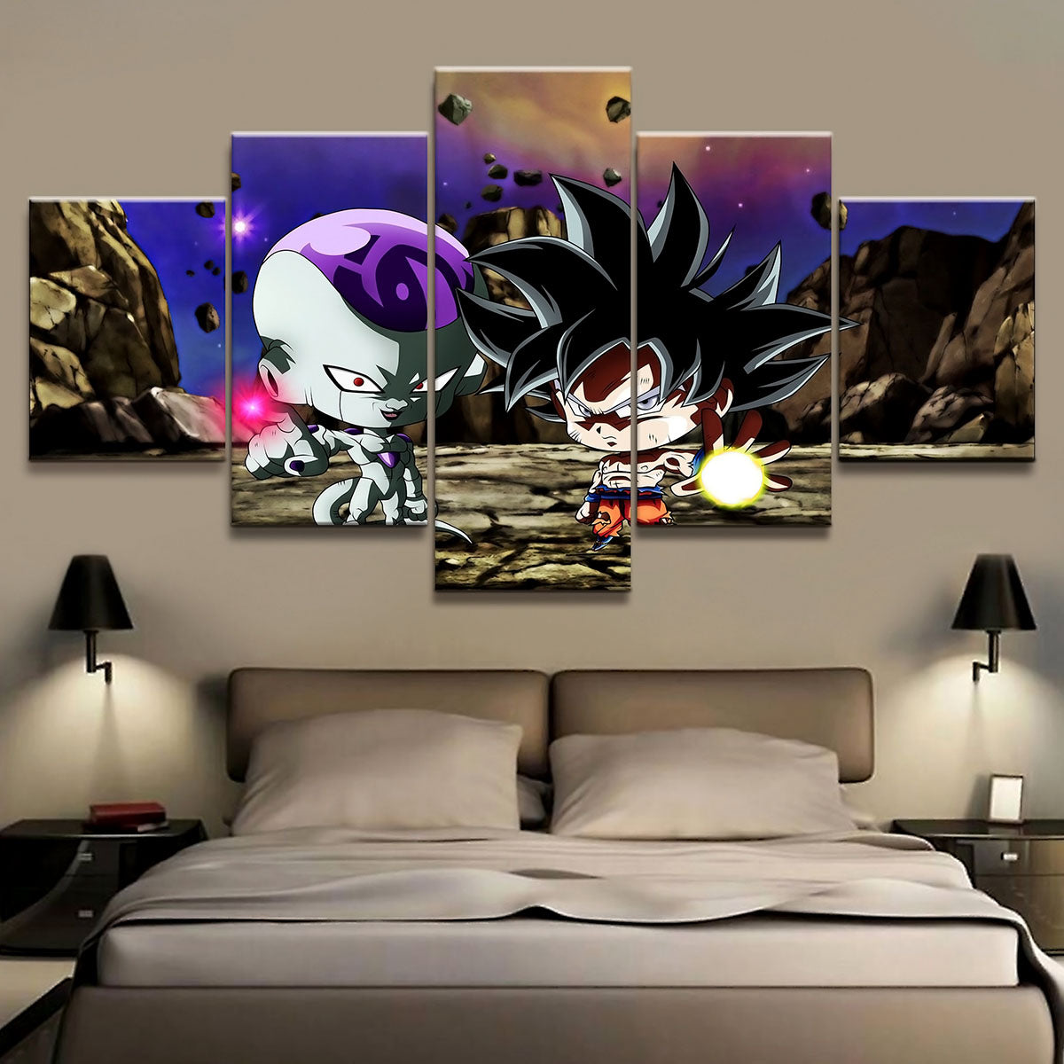 Dragon Ball - 5 Pieces Wall Art - Goku - Frieza - Printed Wall Pictures Home Decor - Dragon Ball Poster - Dragon Ball Canvas