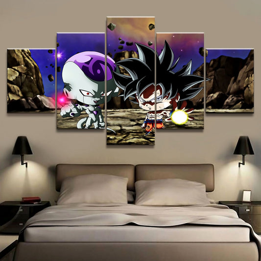 Dragon Ball - 5 Pieces Wall Art - Goku - Frieza - Printed Wall Pictures Home Decor - Dragon Ball Poster - Dragon Ball Canvas