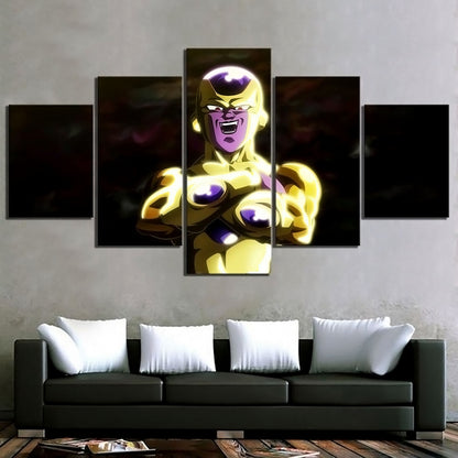 Dragon Ball - 5 Pieces Wall Art - Frieza Golden - Printed Wall Pictures Home Decor - Dragon Ball Poster - Dragon Ball Canvas