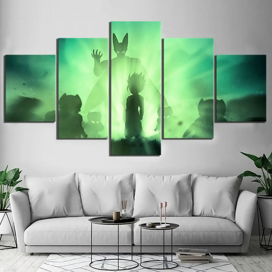 Dragon Ball - 5 Pieces Wall Art - Cell - Gohan Super Saiyan - Printed Wall Pictures Home Decor - Dragon Ball Poster - Dragon Ball Canvas