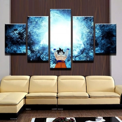Dragon Ball - 5 Pieces Wall Art - Goku - Genki - Printed Wall Pictures Home Decor - Dragon Ball Poster - Dragon Ball Canvas