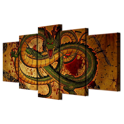 Dragon Ball - 5 Pieces Wall Art - Shenglong - Printed Wall Pictures Home Decor - Dragon Ball Poster - Dragon Ball Canvas