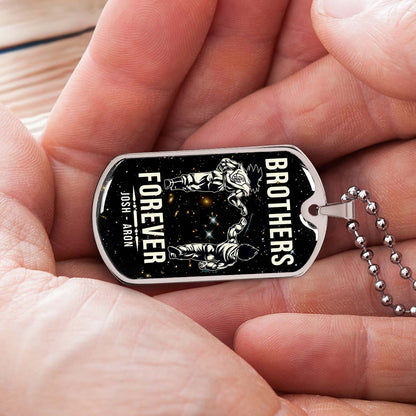 Dragon Ball - Josh - Aron - Brothers Forever - Goku - Vegeta - Dragon Ball Dog Tag - Military Ball Chain - Luxury Dog Tag