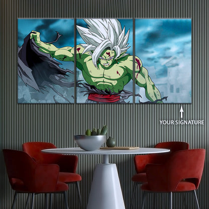 Dragon Ball Super Fused Zamasu Canvas Wall Art - 5 Piece Split Panel DBZ Anime Poster - Framed Ready to Hang Living Room Man Cave Decor - DR5136