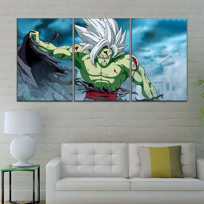 Dragon Ball Super Fused Zamasu Canvas Wall Art - 5 Piece Split Panel DBZ Anime Poster - Framed Ready to Hang Living Room Man Cave Decor - DR5136