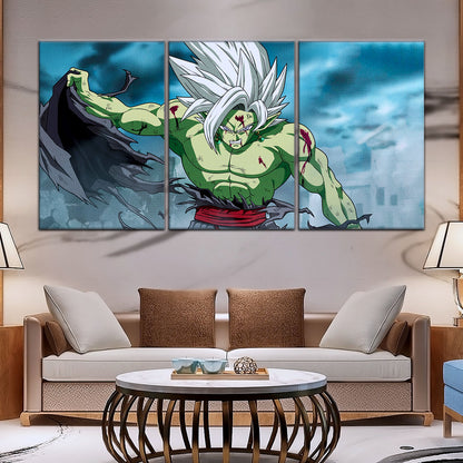 Dragon Ball Super Fused Zamasu Canvas Wall Art - 5 Piece Split Panel DBZ Anime Poster - Framed Ready to Hang Living Room Man Cave Decor - DR5136