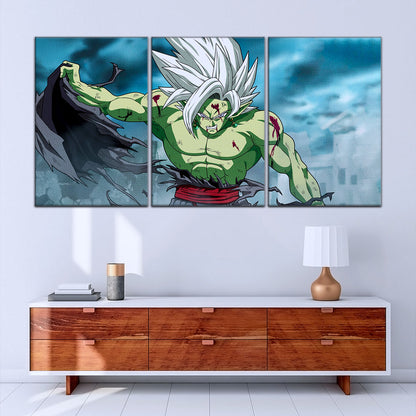 Dragon Ball Super Fused Zamasu Canvas Wall Art - 5 Piece Split Panel DBZ Anime Poster - Framed Ready to Hang Living Room Man Cave Decor - DR5136