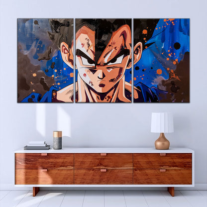 Dragon Ball Super Hero Gohan Canvas Wall Art - 5 Piece Split Panel DBZ Anime Poster - Framed Ready to Hang Living Room Man Cave Decor - DR5029