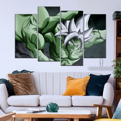 Dragon Ball Super Merged Zamasu Canvas Wall Art - 5 Piece Split Panel DBZ Anime Poster - Framed Ready to Hang Living Room Man Cave Decor - DR5139