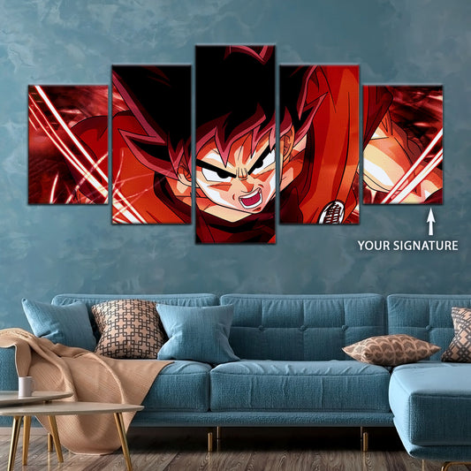 Dragon Ball Super Canvas Wall Art - DR5056 - Super Saiyan God Goku