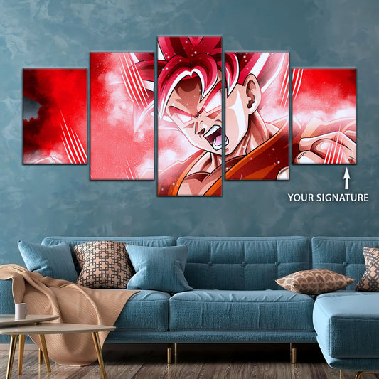 Dragon Ball Super Canvas Wall Art - DR5057 - Super Saiyan God Goku